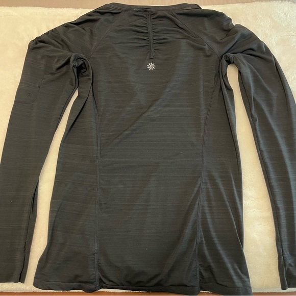 Black, Athleta long sleeve workout top - Picture 2 of 2